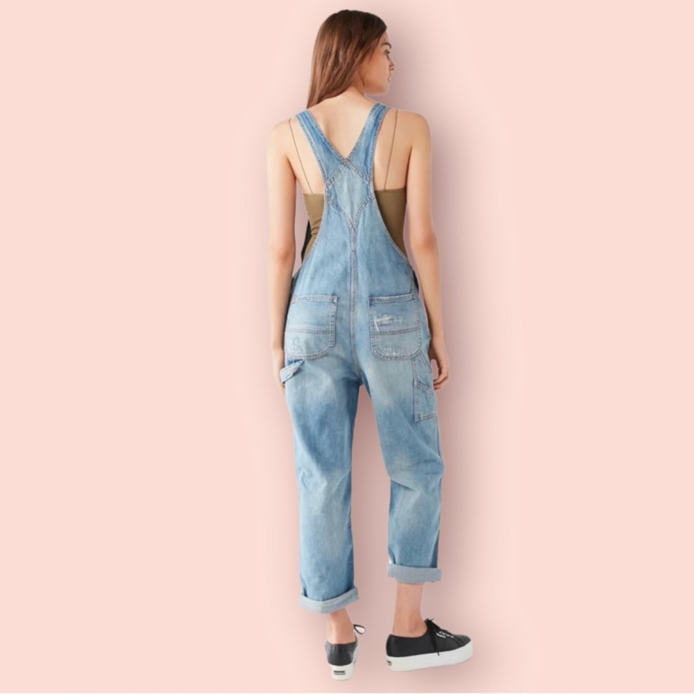 Urban Outfitters BDG Ryder Distressed Boyfriend Fit Overalls XS - Picture 2 of 7